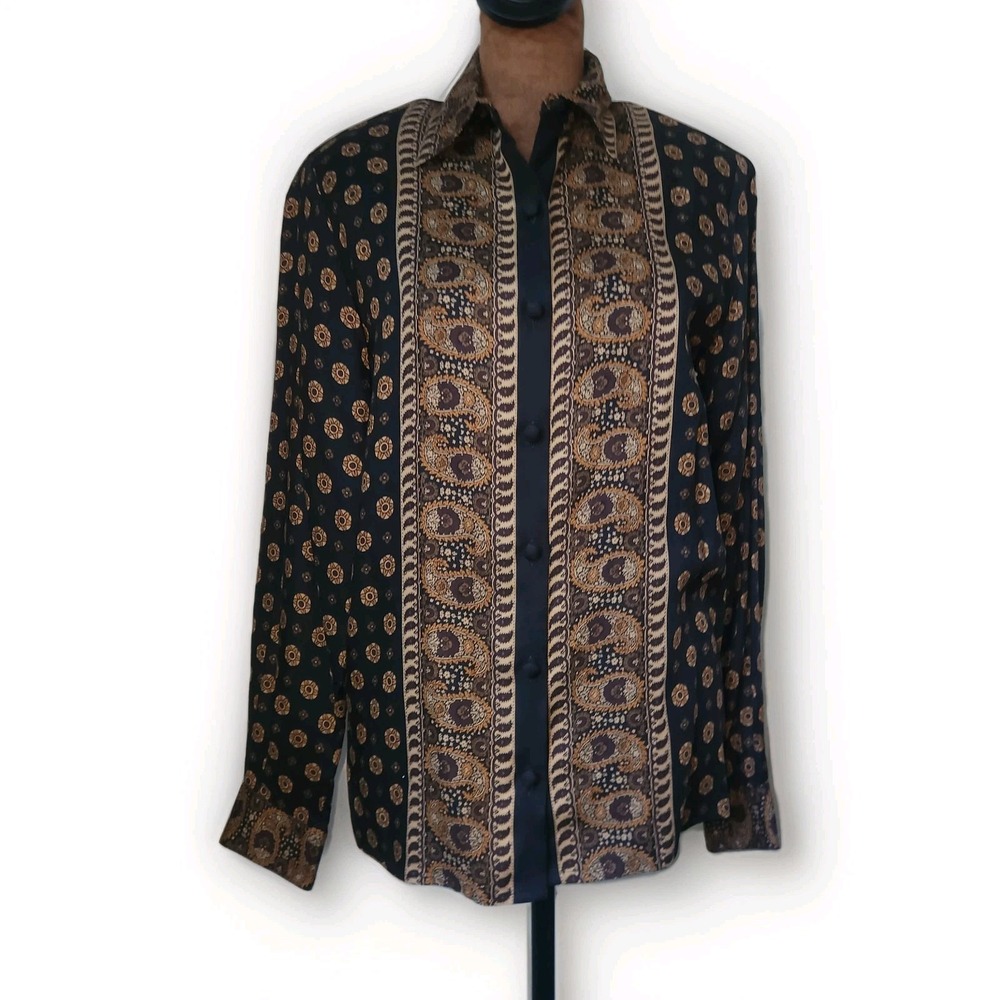 Vintage Brooks Brothers Button Up Top Retro‎ Wool Blend Size 2 Shoulder Pads